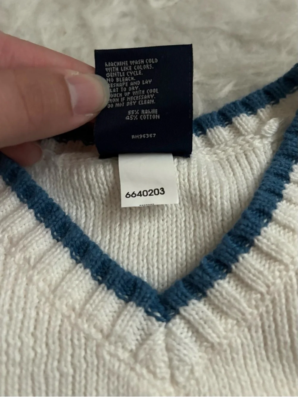 OshKosh Vintage White Knit Baby Sweater Vest with Blue & Red Boat Embroidery